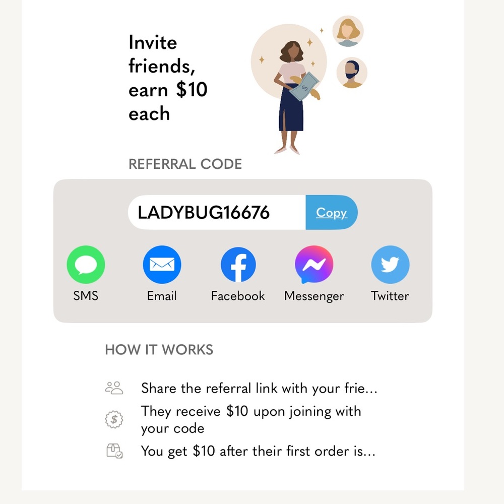 Referral code save $10.00-LADYBUG16676